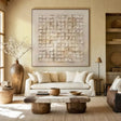 Beige and Brown Abstract Texture Wall Art  #AT047