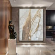 Textured Abstract Luxury | Beige White