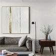 White Minimalist Textured Wall Art #MT123