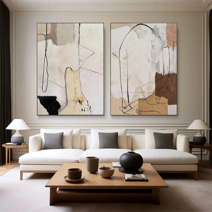 Abstract Wall Art Set of 2 #AT179