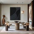 Black Minimalist Textured Wall Art #MT047