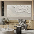 White Minimalist Textured Wall Art #MT072