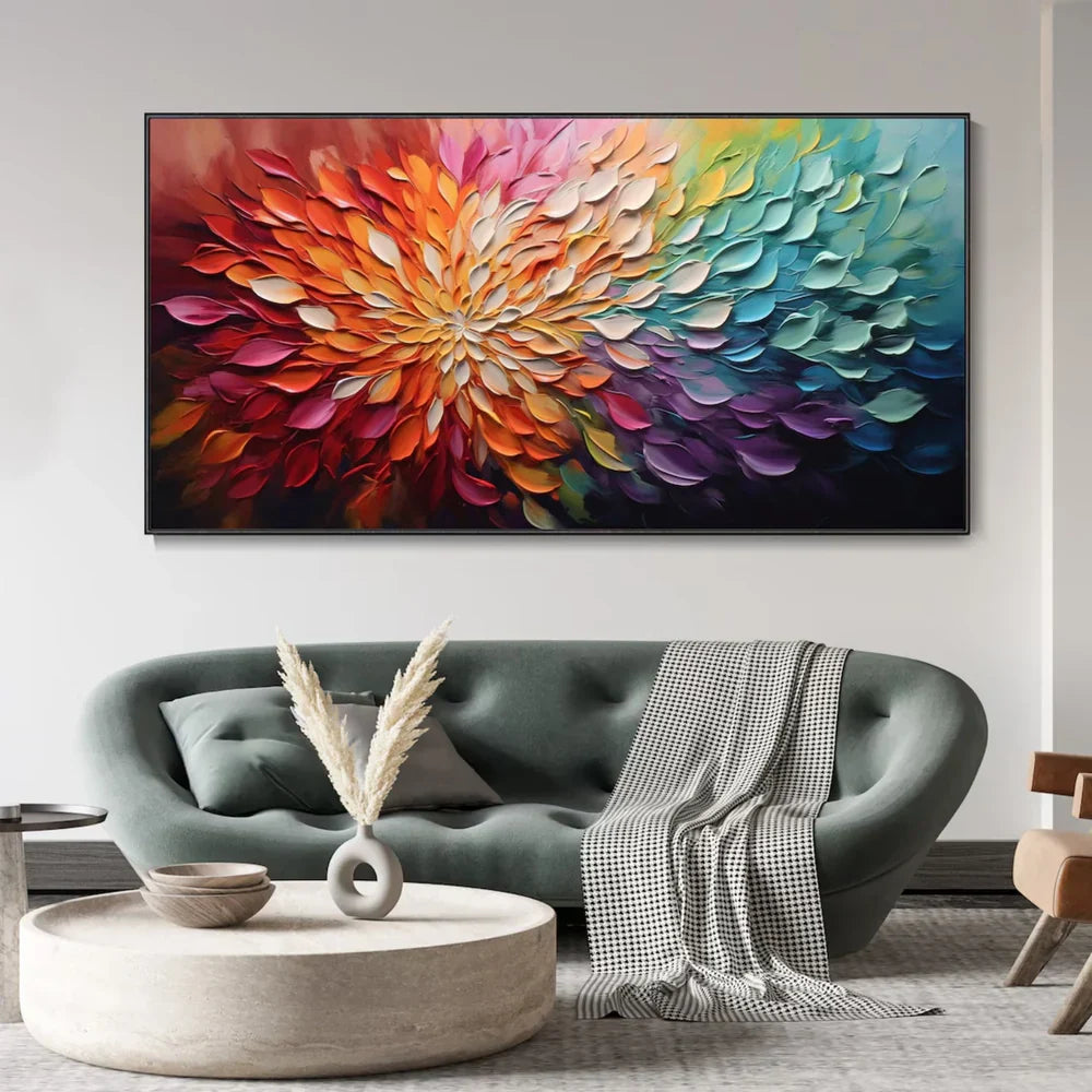 Flower & Tree Textured Abstract Wall Art #SF035
