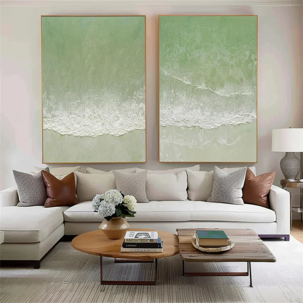 Ocean & Sky Abstract Set of 2 Wall Art #MO065