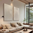 Beige and Brown Abstract Textured Wall Art Set Of 2 #AT037