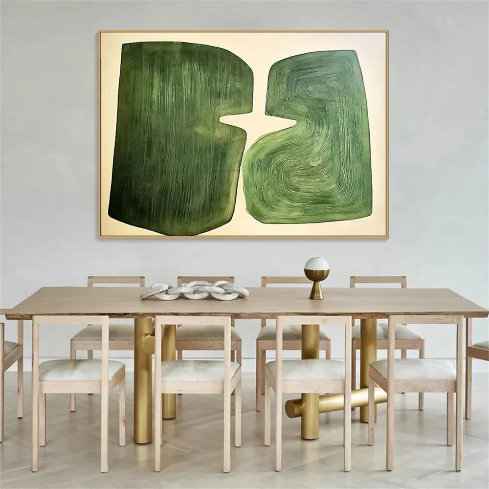 Green Abstract Texture Wall Art #AT075