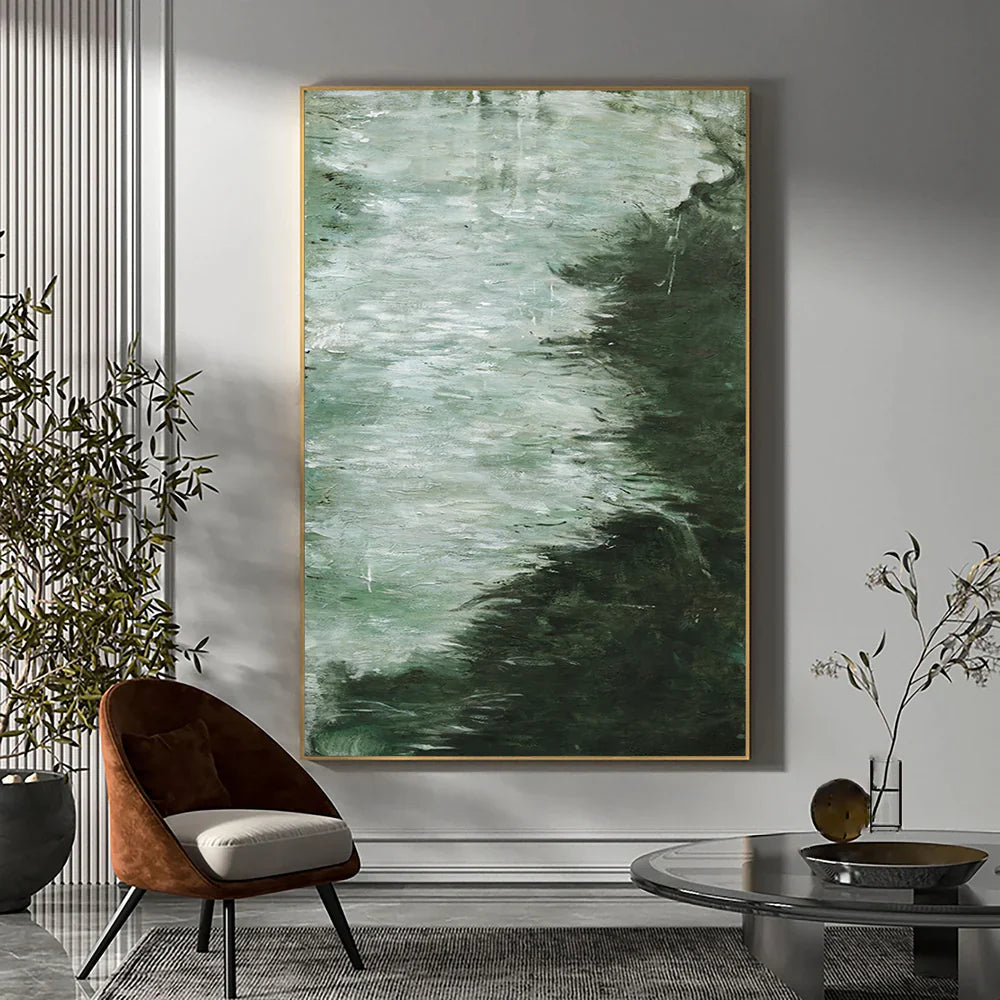 Green Abstract Wall Art  #AT067