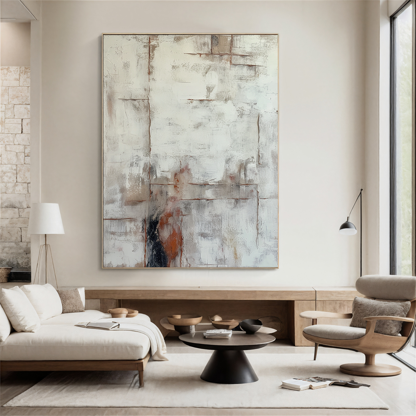 Textured Abstract Nuance | Grey Rust