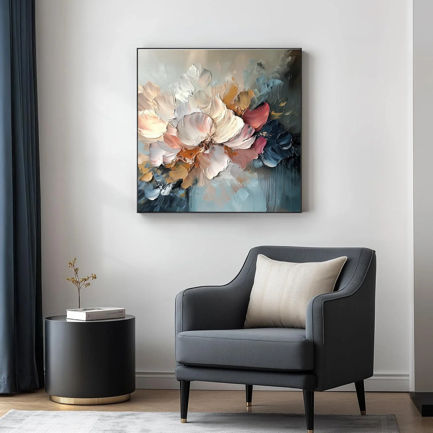 Flower & Tree Textured  Abstract Wall Art #SF065