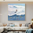 Surfing Sport Art Textured Canvas #PT026