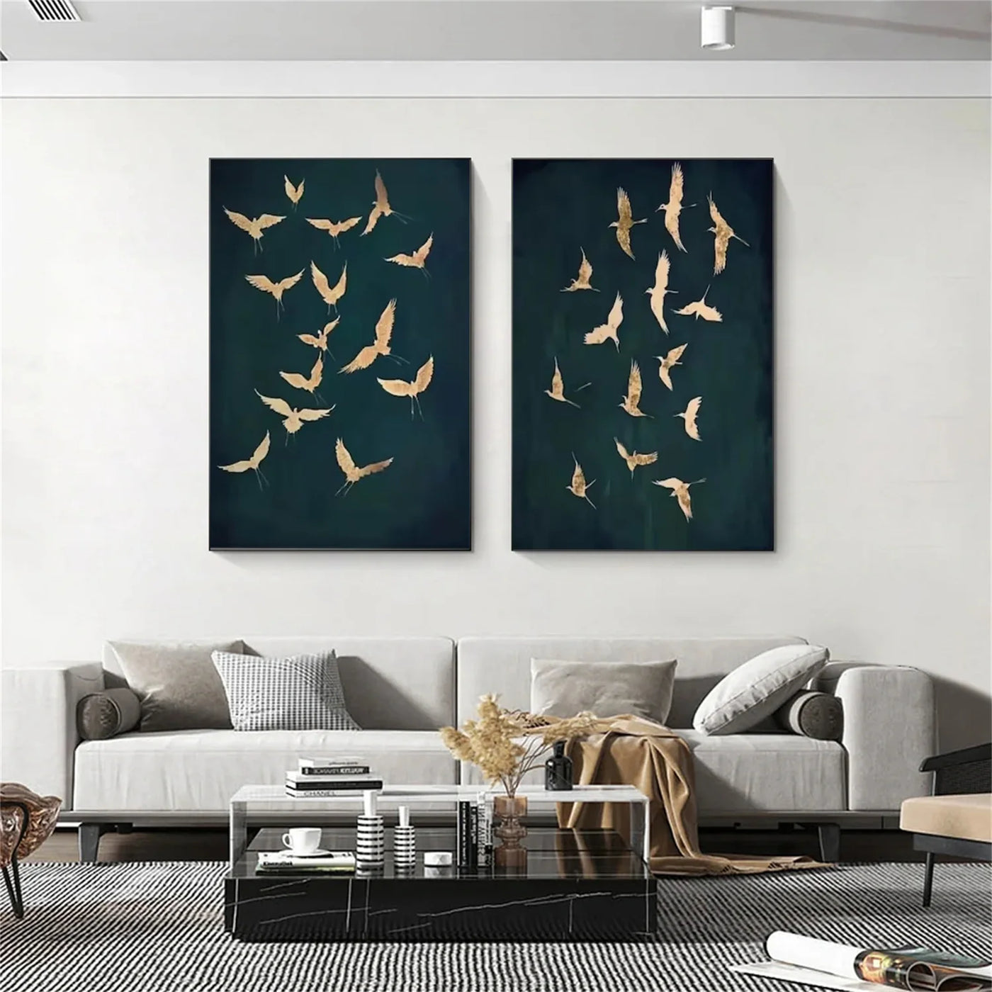 Abstract Bird Animal Wall Art Set of 2 #DL053