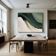 Green Abstract  Wall Art #AT028