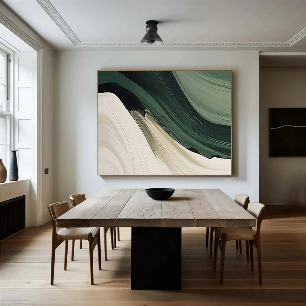 Green Abstract  Wall Art #AT028