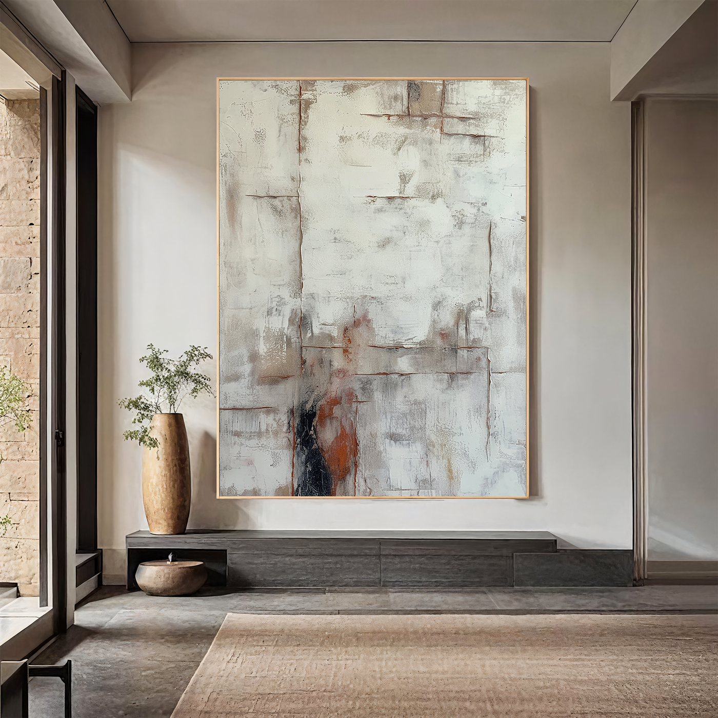 Textured Abstract Nuance | Grey Rust
