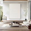 White Minimalist Textured Wall Art #MT140