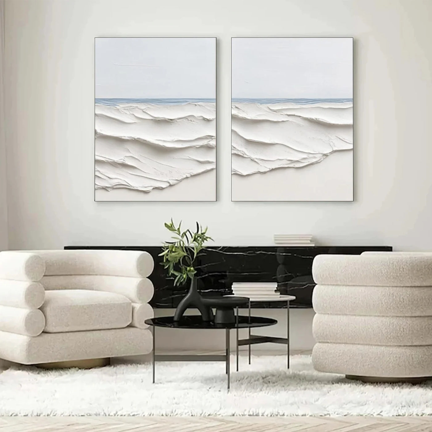 Ocean & Sky Textured Wall Art Set of 2 #MO077