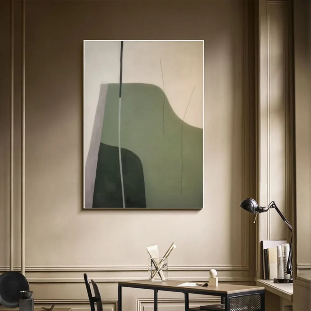 Green Abstract Wall Art  #AT098
