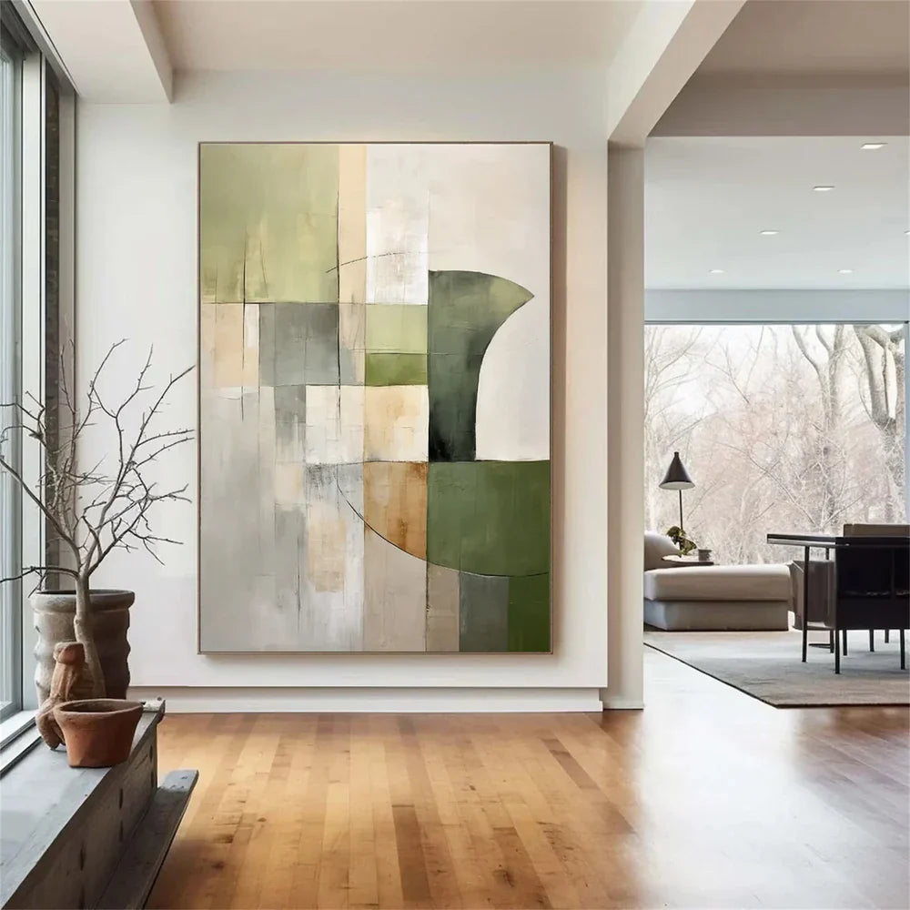 Green Abstract Wall Art  #AT066