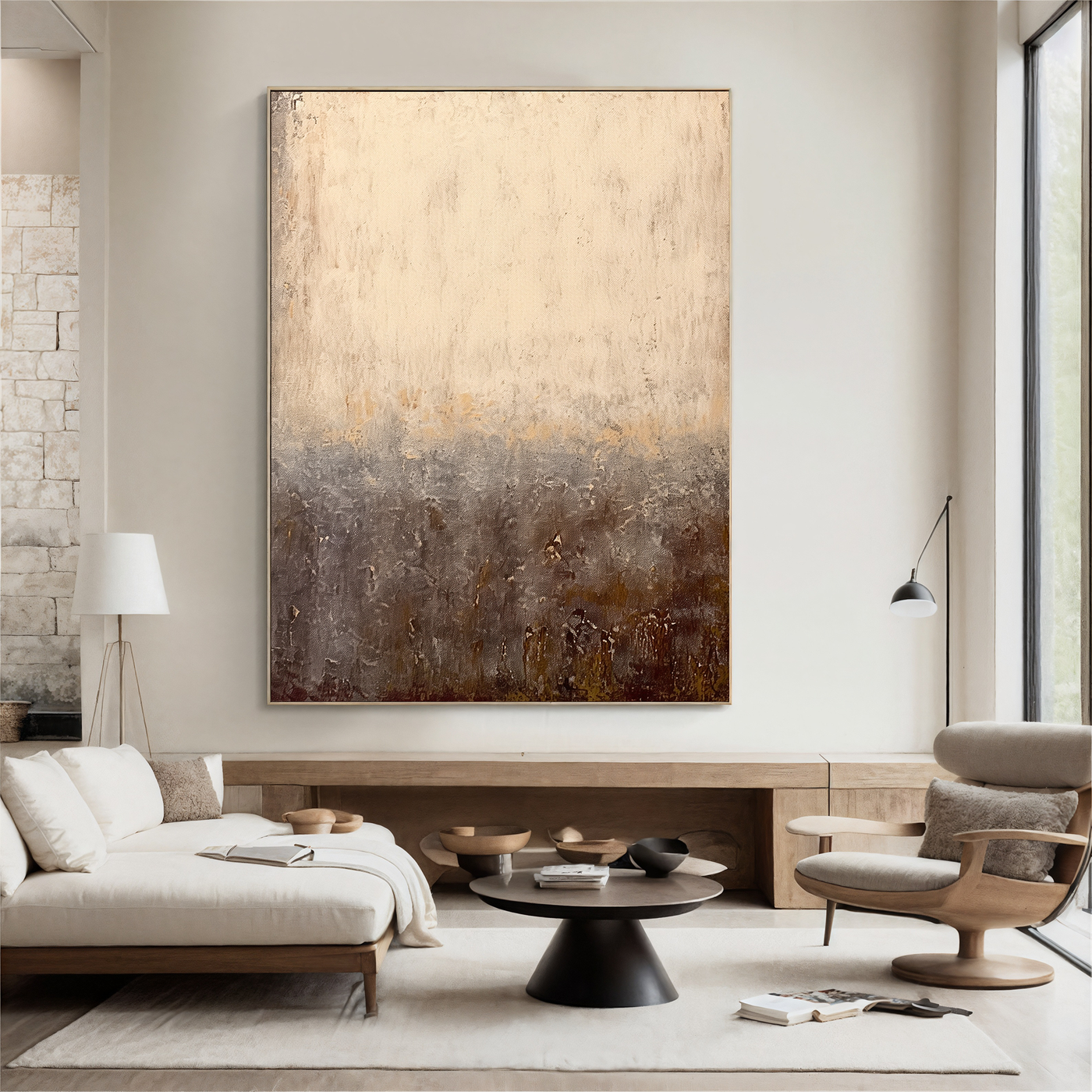 Textured Gradient Luxury | Beige Brown