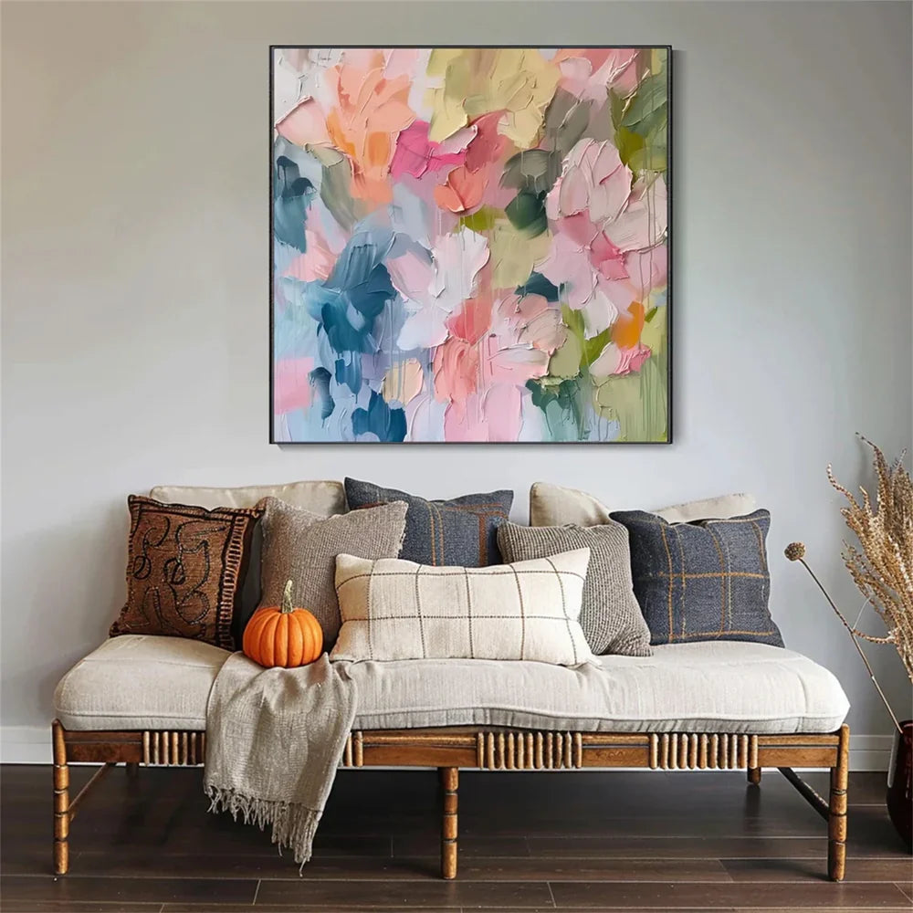 Flower & Tree Textured Abstract Wall Art #SF029