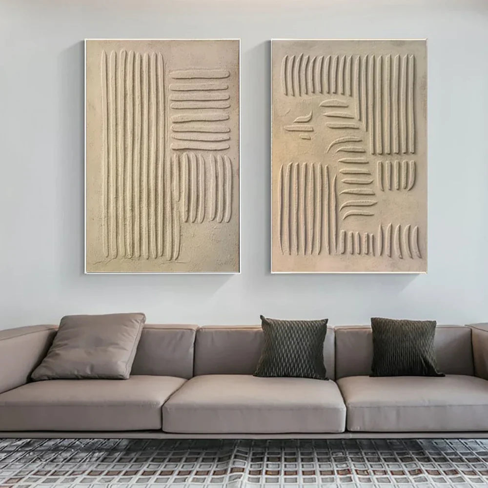 Wabi Sabi Textured Wall Art Set of 2 #WT038