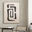 Black and White Minimalist Textured Wall Art #MT018