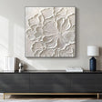 White Flower & Tree Textured Abstract Wall Art #SF056