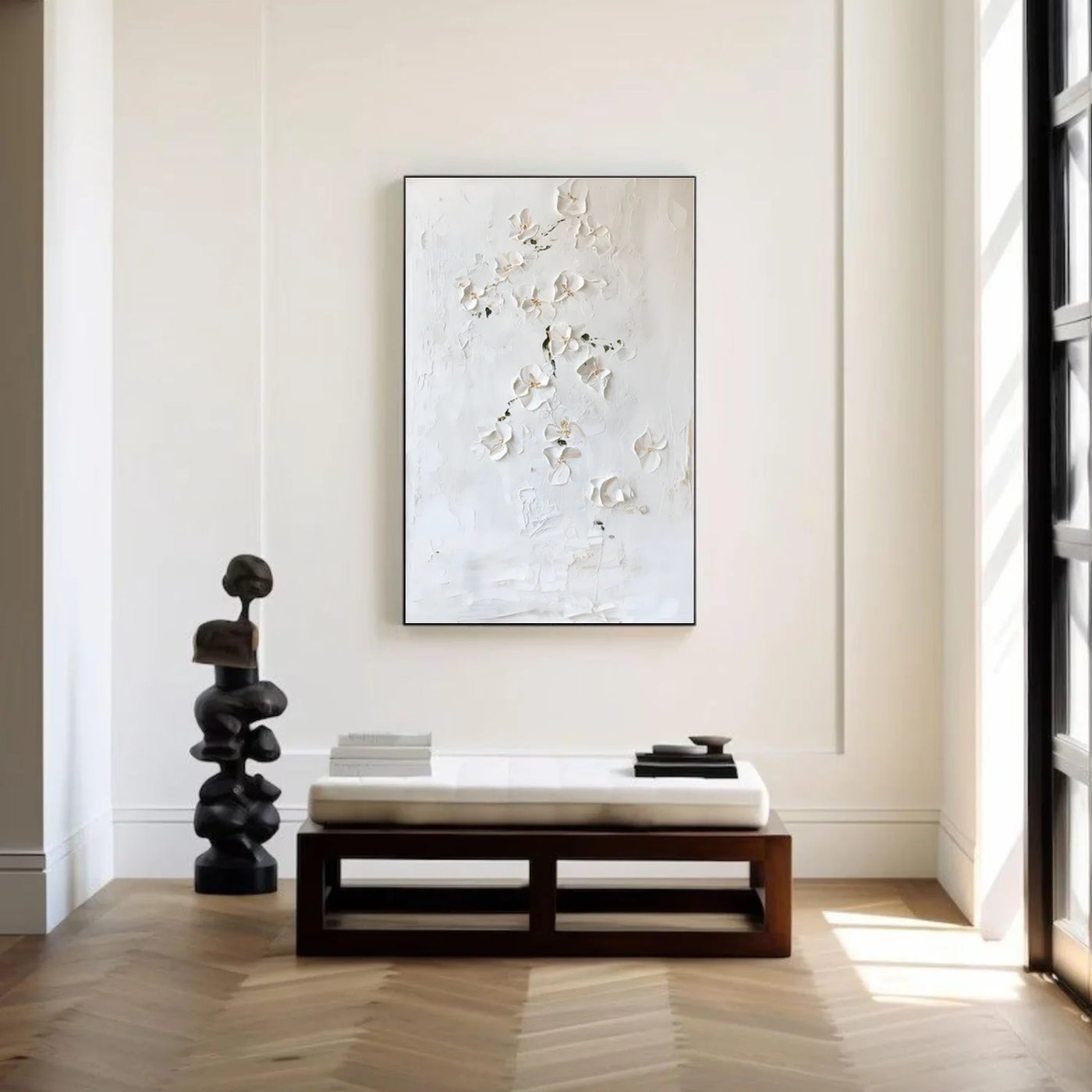 Flower & Tree Textured  Abstract Wall Art #SF064