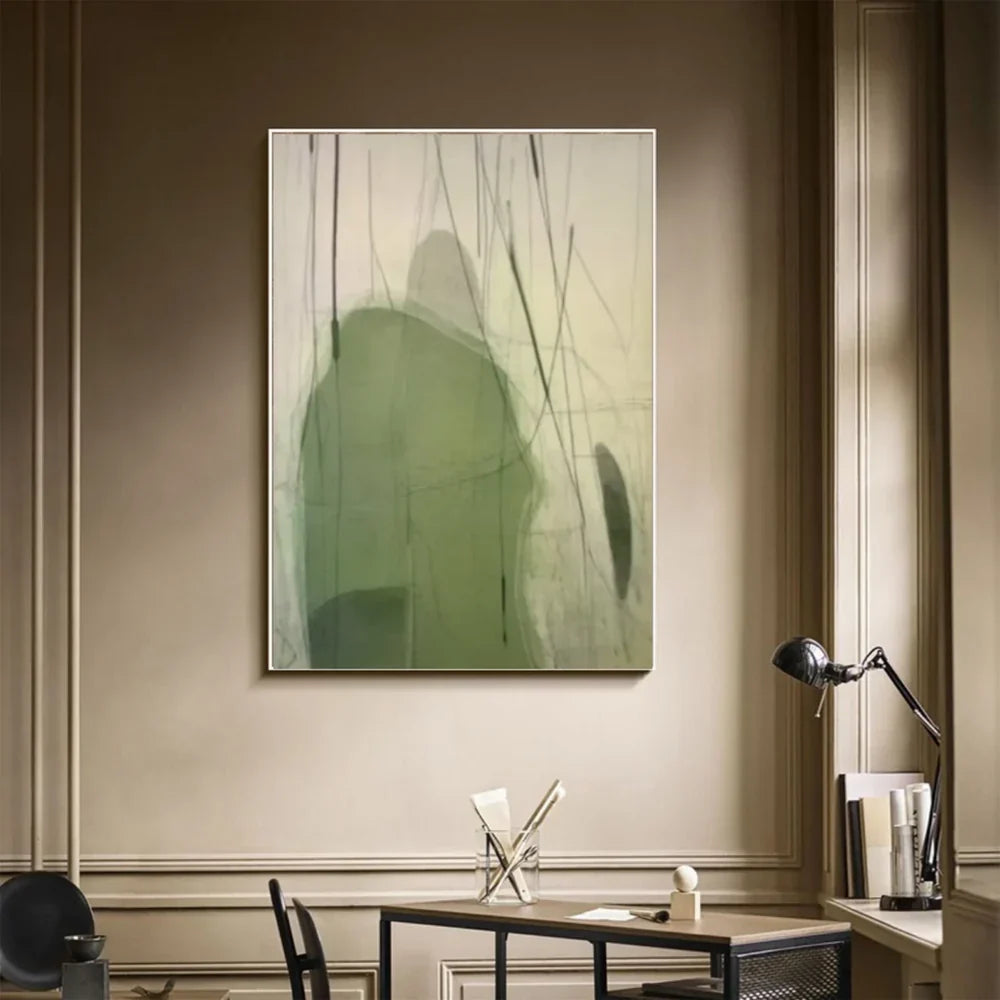 Green Abstract Wall Art  #AT098