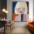 Abstract Portrait Textured Wall Art #PB002