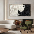 Black and White Minimalist Textured Wall Art #MT102