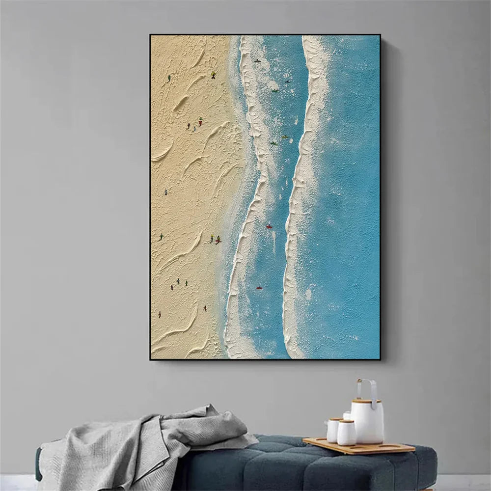 Surfing Sport Art Textured Canvas #PT031