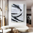 Black and White Minimalist Textured Wall Art #MT101