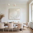White Minimalist Textured Wall Art #MT125