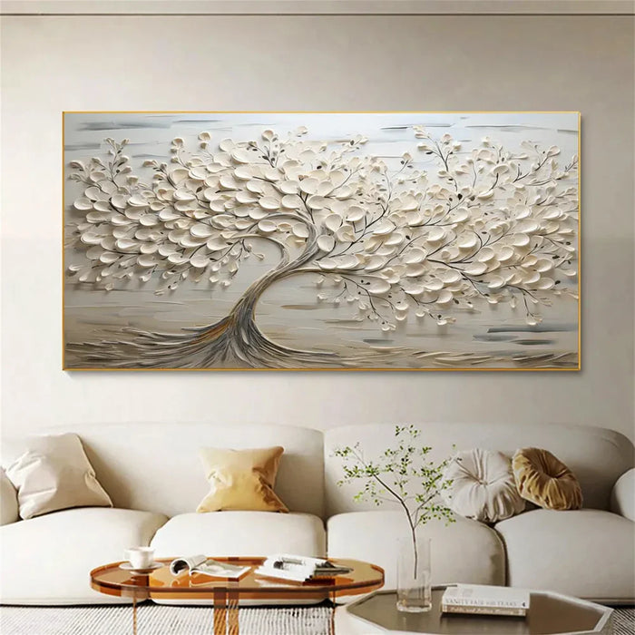 Flower & Tree Textured Abstract Wall Art #SF015