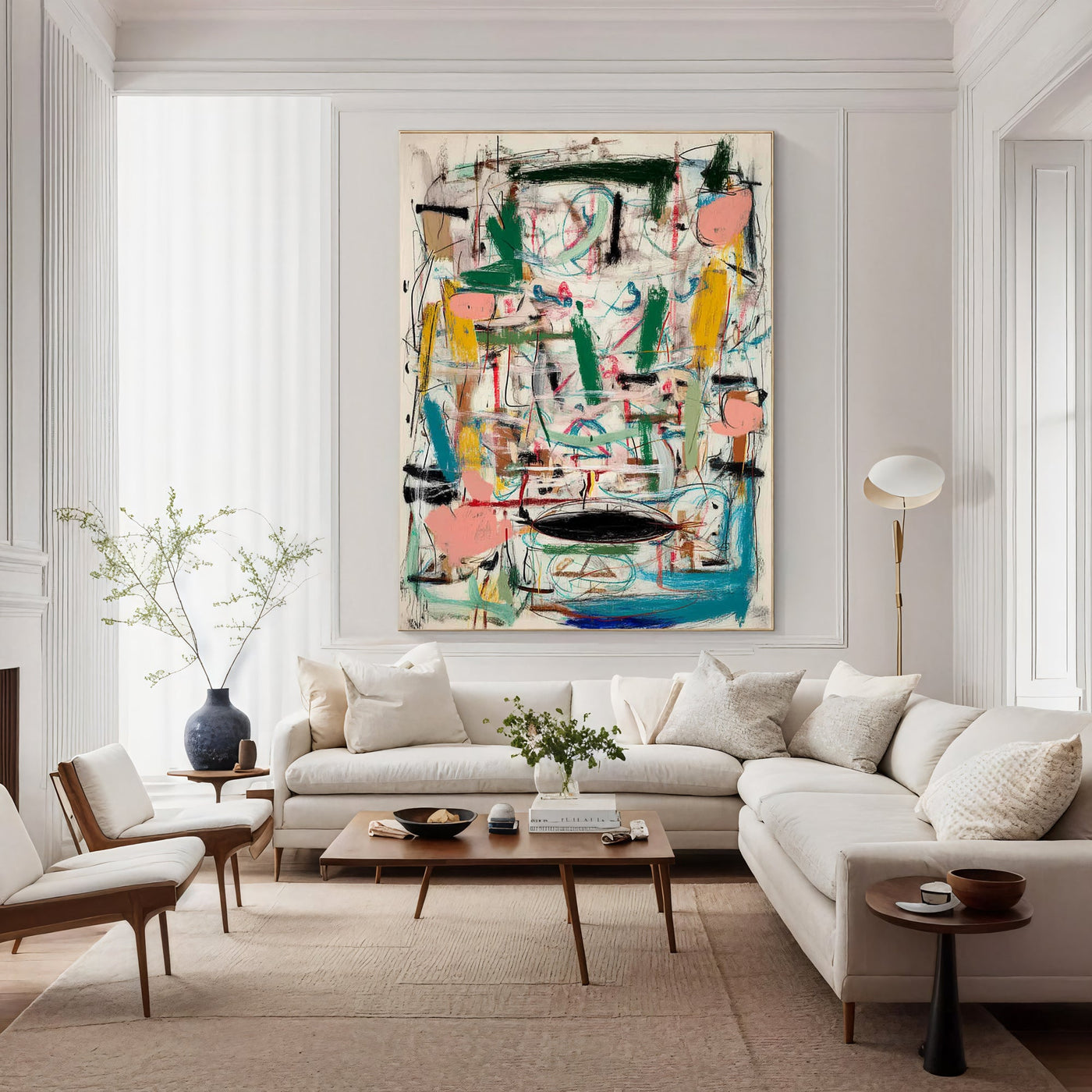 Textured Dynamic Abstraction | Colorful Accents