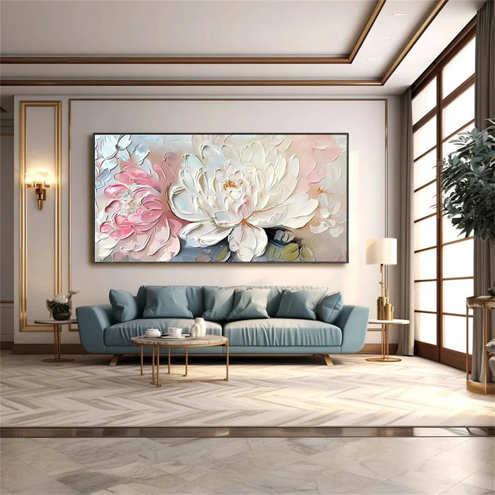 Flower & Tree Textured Abstract Wall Art #SF006