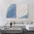 Ocean & Sky Textured Set of 2 Wall Art # MO051