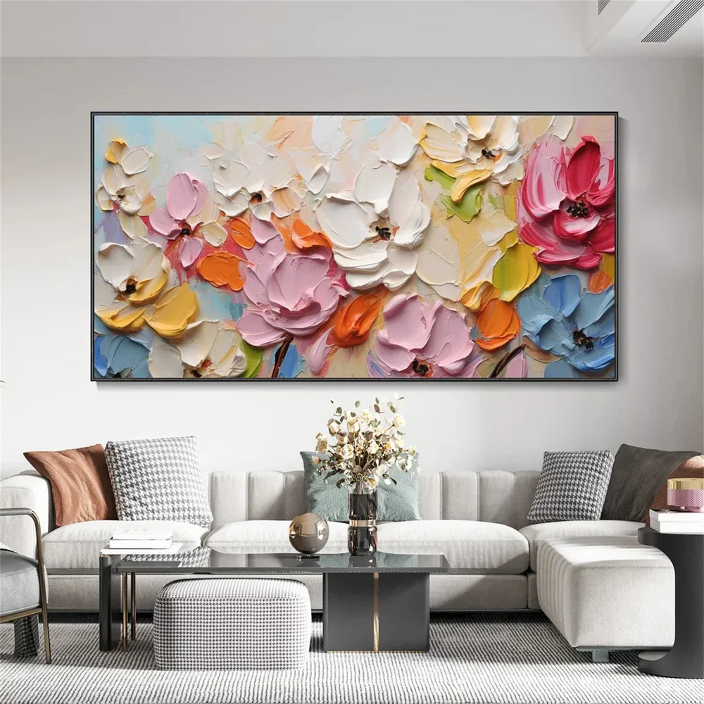 Flower & Tree Textured Abstract Wall Art #SF023