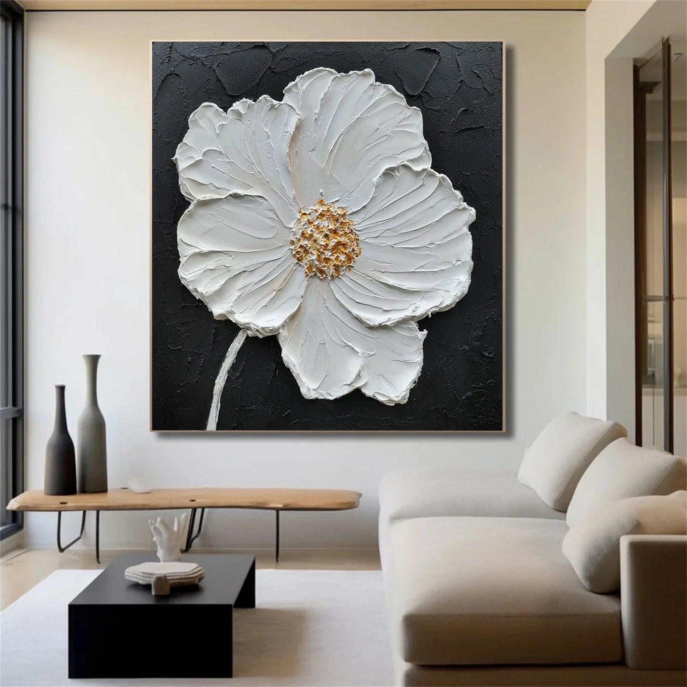 Flower & Tree Textured Abstract Wall Art #SF046