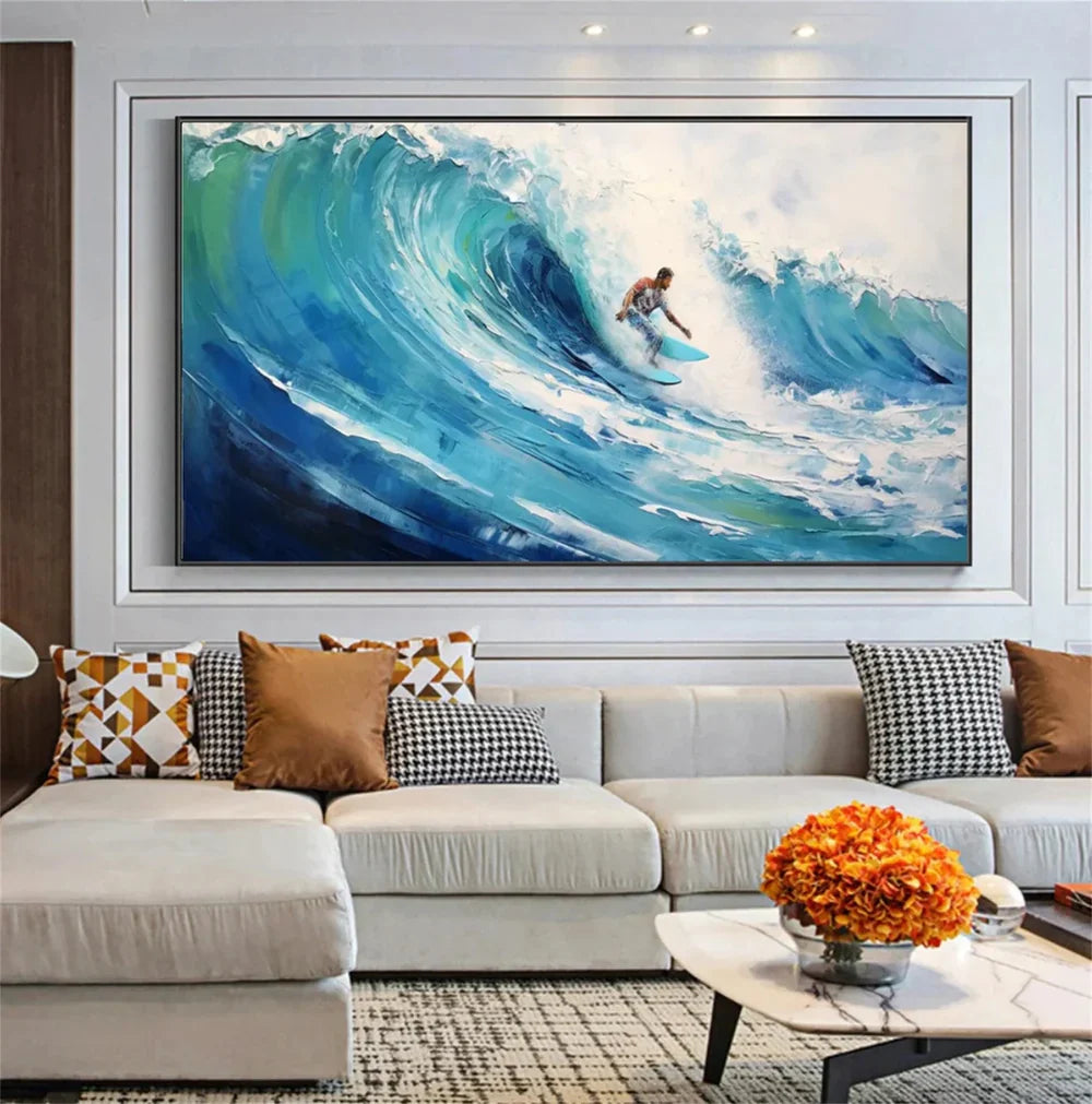 Surfing Sport Art Textured Canvas #PT016
