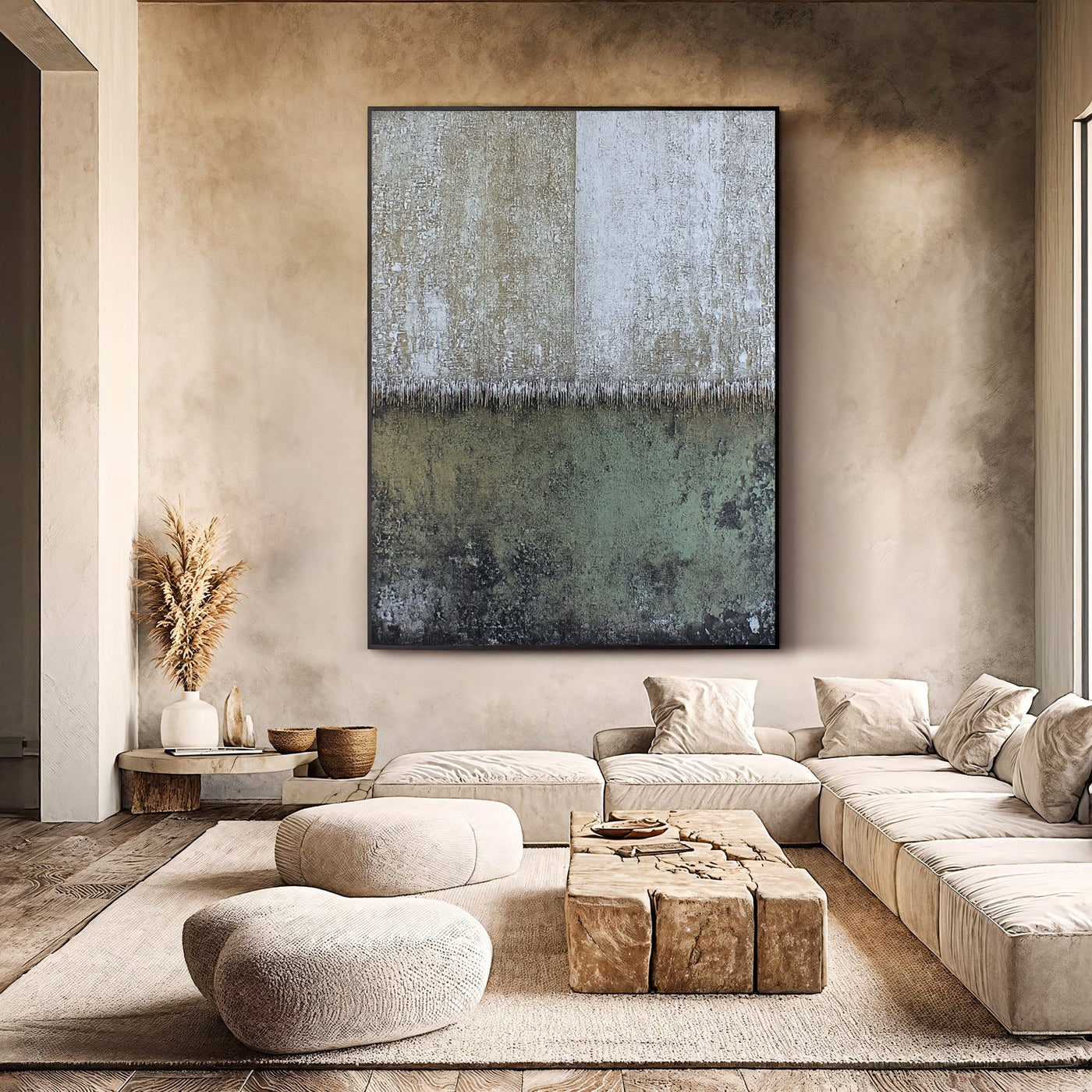 Textured Distressed Opulence | Teal Grays