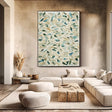 Textured Leaf Opulence | Aqua Whispers