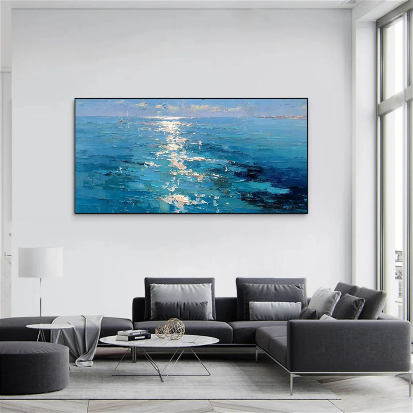 Ocean & Sky Abstract Wall Art #MO096