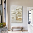 Textured Layered Serenity | Beige Ripples