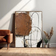 Textured Abstract Boldness | Terracotta Lines