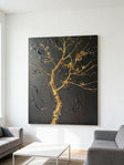 Textured Gilded Arbor | Noir Hues