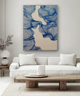 Textured Linear Flow | Indigo Swirls