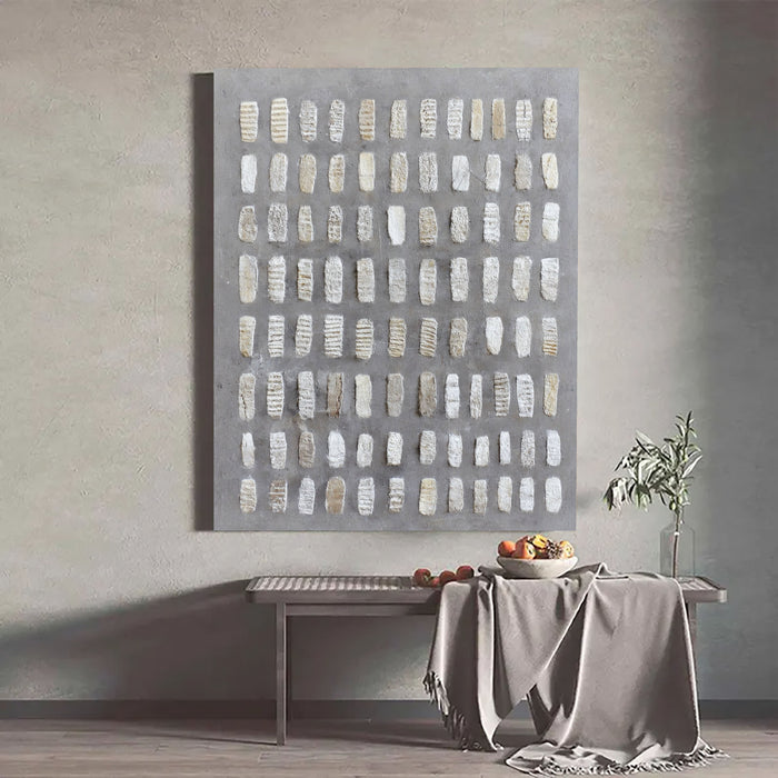 Textured Mottled Grid | Neutral Blocks