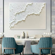 White Minimalist Textured Wall Art #MT059
